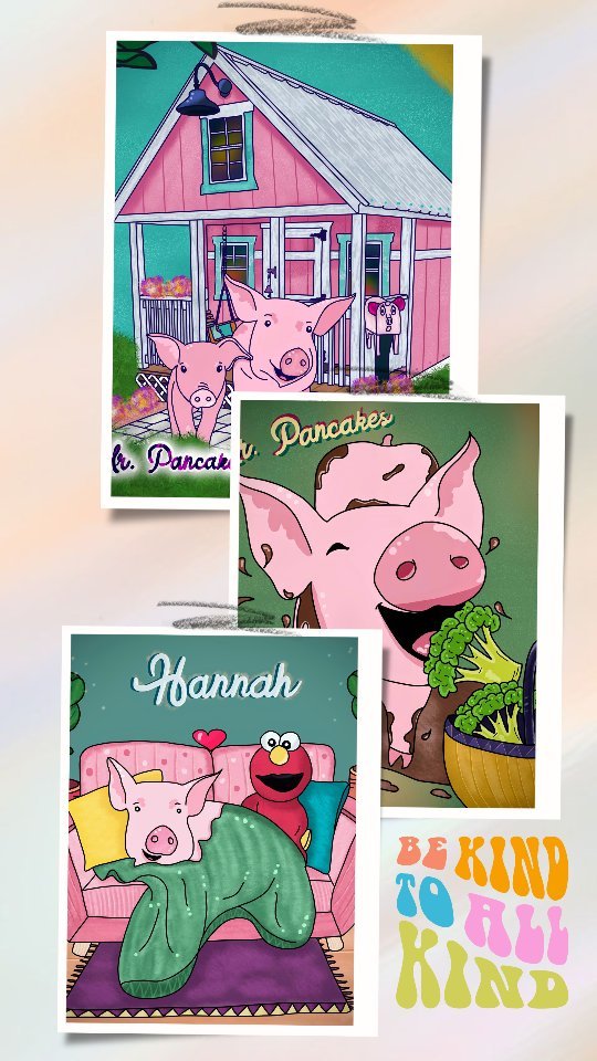 Meet Hannah Banana & Mr. Pancakes @sisurefuge ❤
#SisuRefuge #animalsanctuary #VeganForTheAnimals #PigSanctuary #PigRescue #pigillustration
#VeganArt  #DefendAnimals #EndsSpeciesism #FightForAnimals #StopFactoryFarming #VeganIllustration #FriendsNotFood #Artivist #VeganArtist #piglove