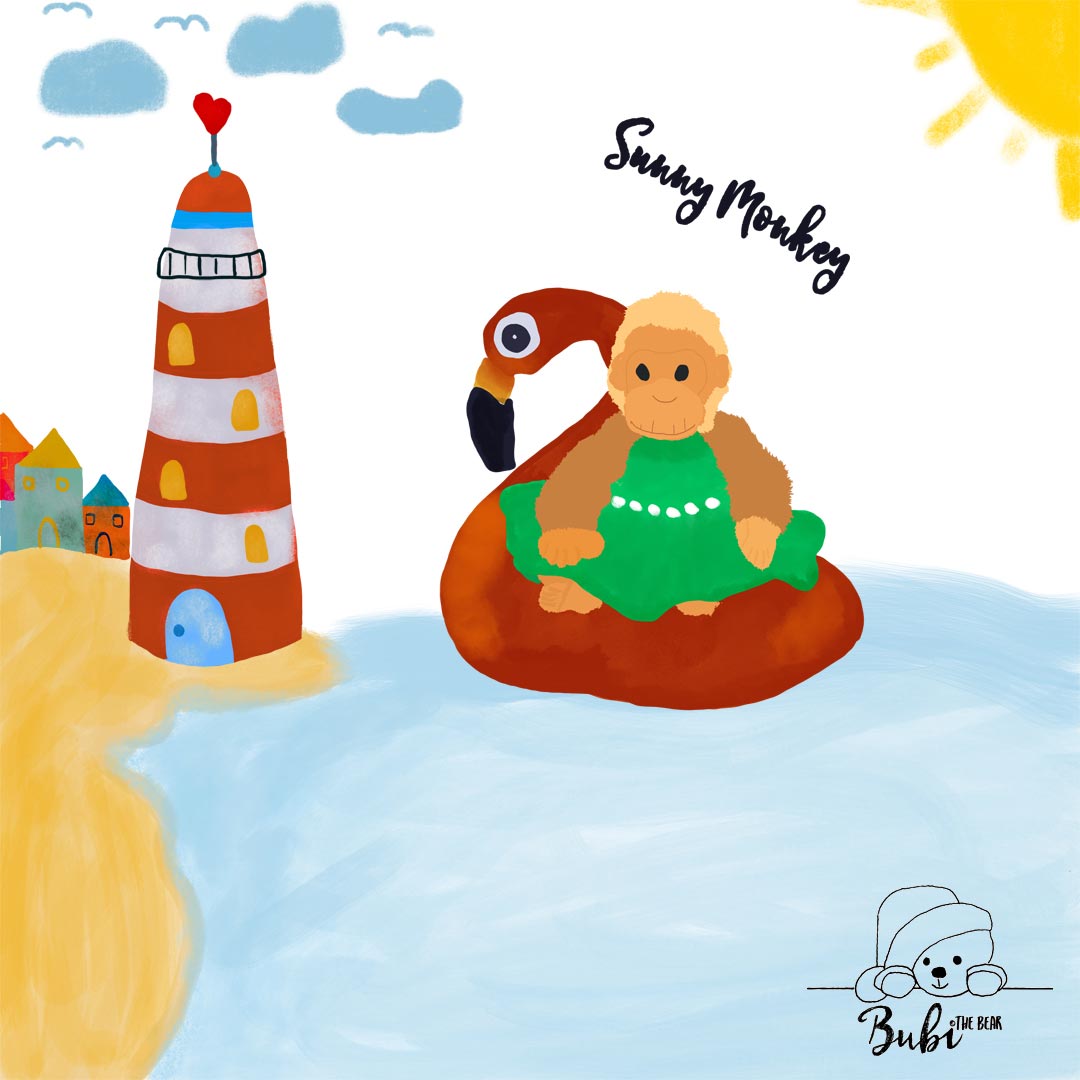 Sunny Monkey Illustration